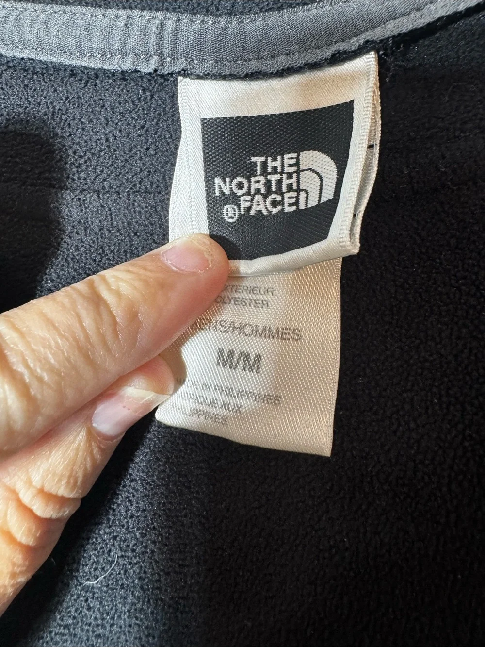 The North Face Black Long-Sleeve Fleece Crew Tee